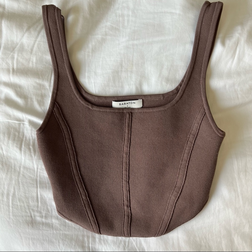 Aritzia Babaton Sculpt Knit Bustier Tank  - Small